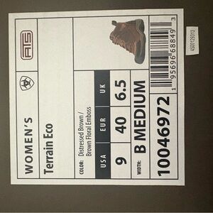 Ariat Terrain Eco Boots - Distressed Brown/Brown Floral Emboss